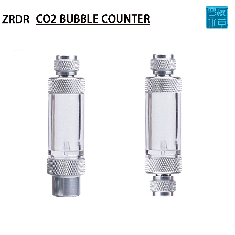 Aquarium DIY CO2 Regulator Bubble Counter， Aluminum Alloy Single/Double head CO2 Bubble One-way Carbon Dioxide Measuring Device