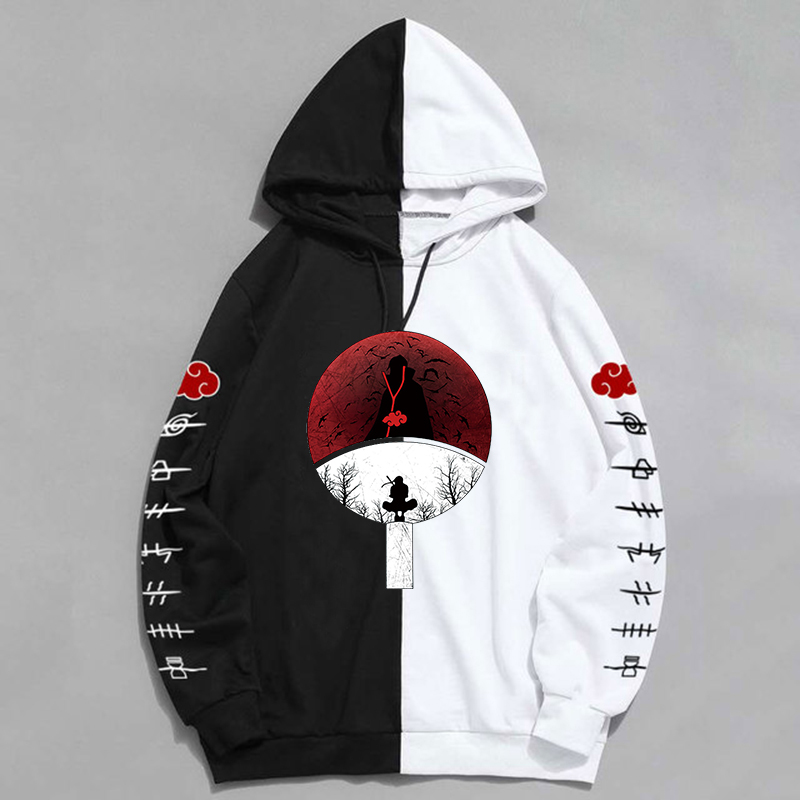 Japanese Anime Sweatshirt Naruto Hoodie Akatsuki Hoodies Sasuke Uchiha Itachi Cartoon Graphic Manga Sweatshirts Hooded Clothing
