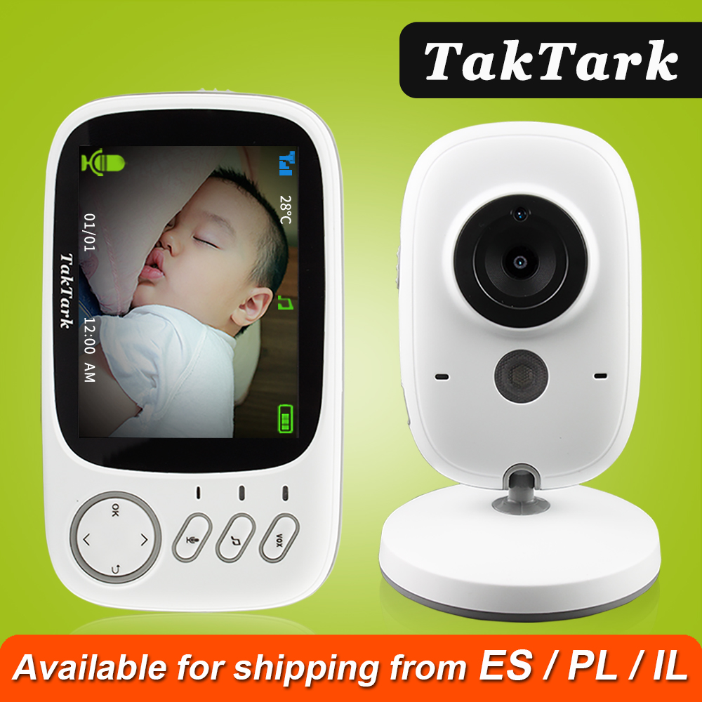 3.2 inch Wireless Video Color Baby Monitor High Resolution Baby Nanny Security Camera  Night Vision Temperature Monitoring