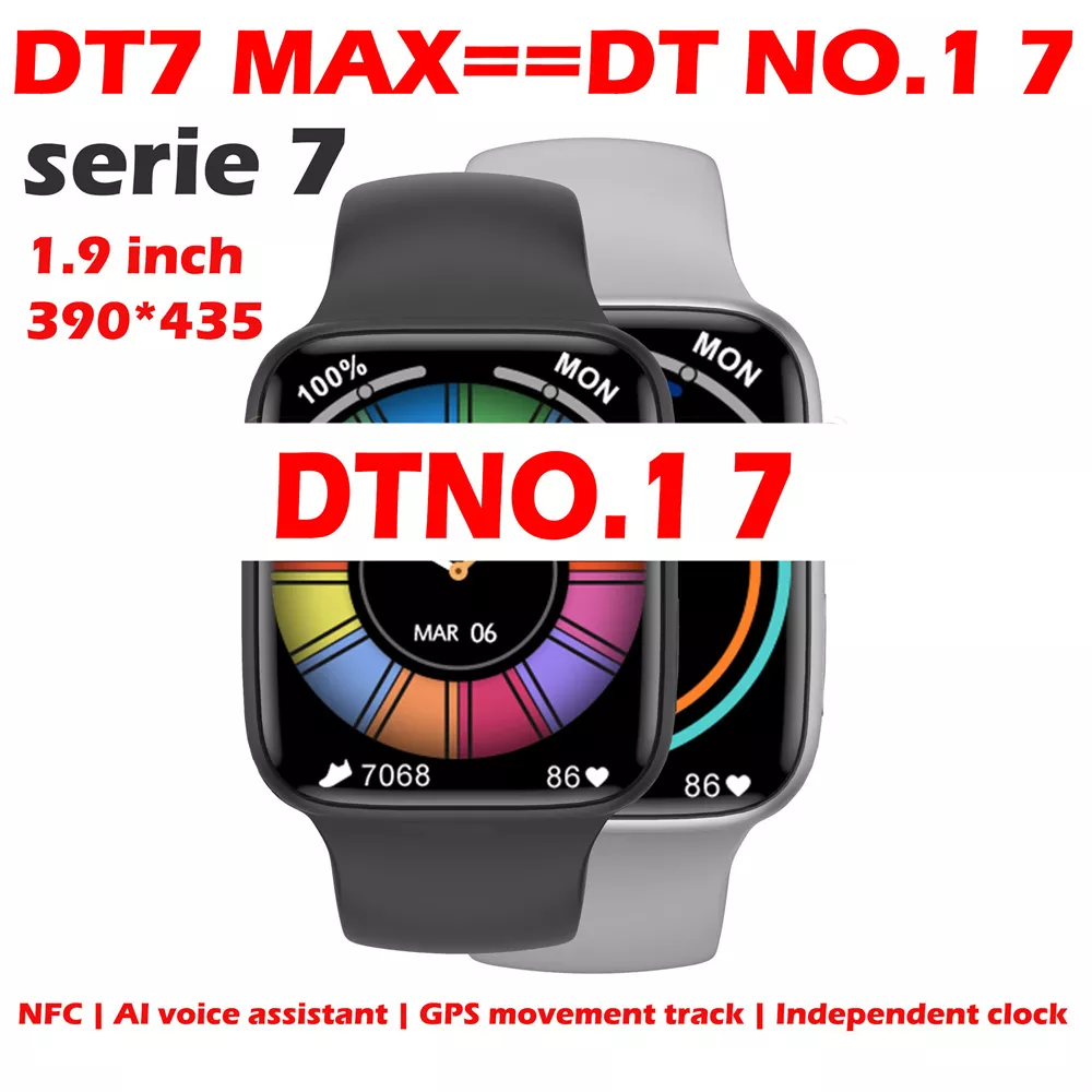 IWO DTNo.1 7 DT7 MAX Smart Watch Men NFC AI Voice Assistant BT Call GPS Track Heart Rate Sleep Monitor  Smartwatch Man Women