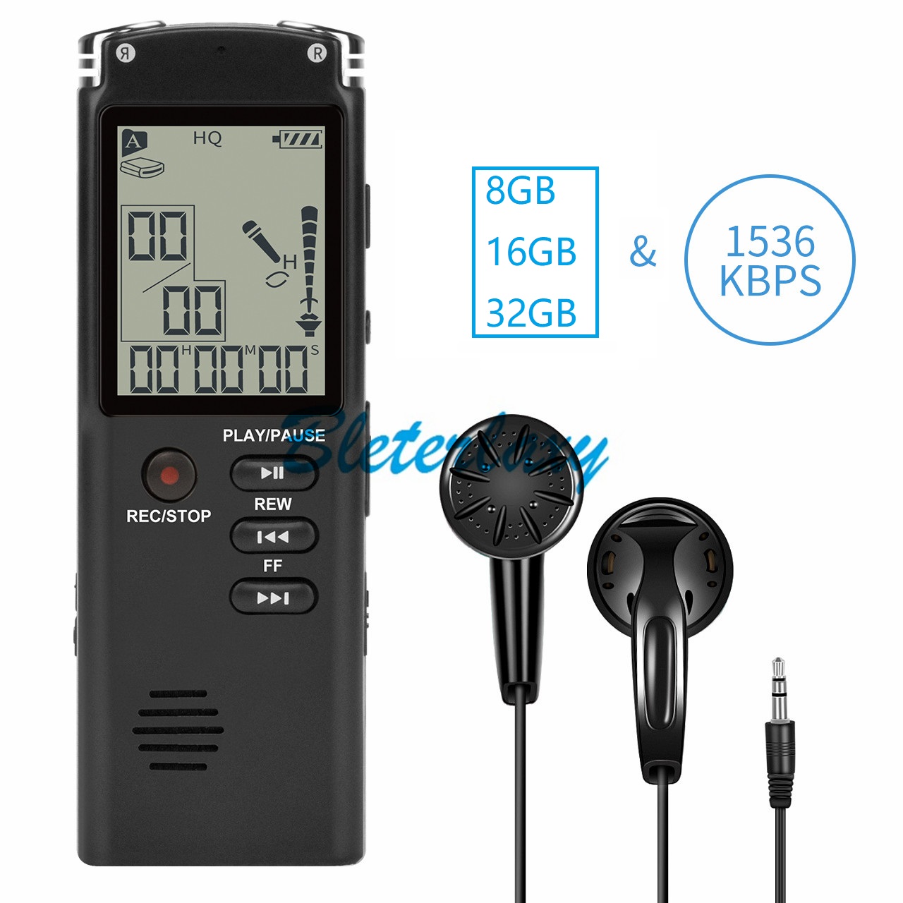 8GB/16GB/32GB Voice Recorder USB Professional 96 Hours Dictaphone Digital Audio Voice Recorder With WAV，MP3 Player
