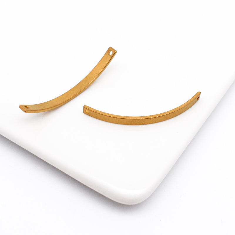 20Pcs Raw Brass Square Bridge Arch Charms Connector For Hanging Earrings Jewelry Findings Making Decoration Crafts