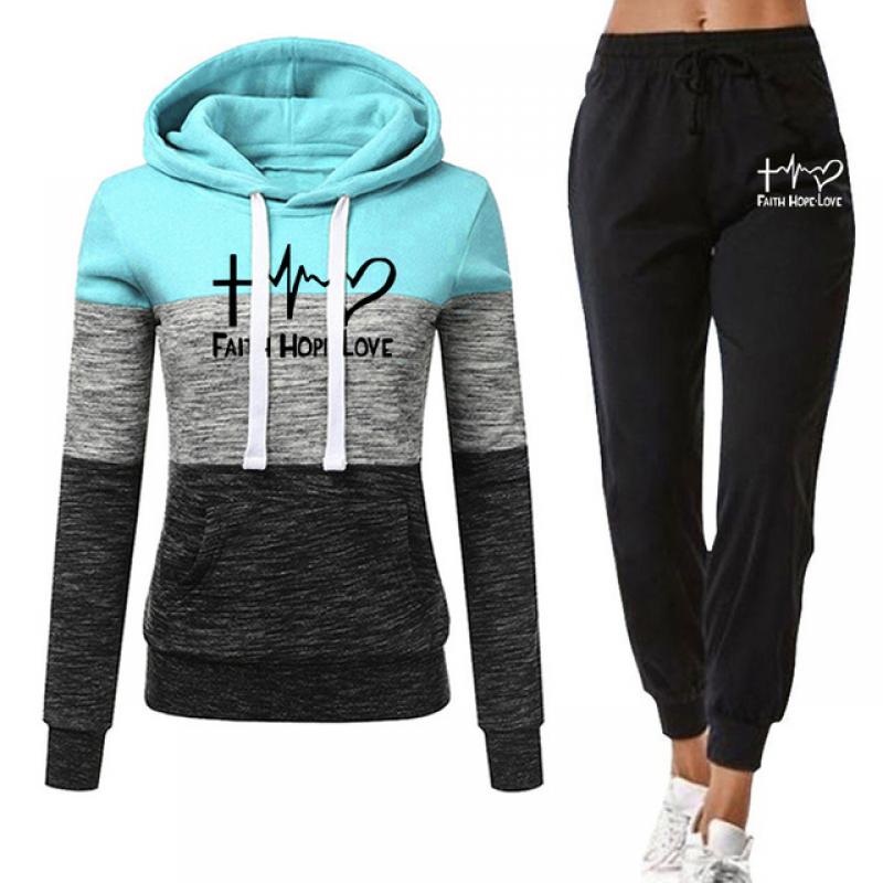 Women Tracksuit Set 2 Piece Hoodie+Pant  Spring Autumn Pumba   Casual Sportwear Female Streetwear Women Clothing