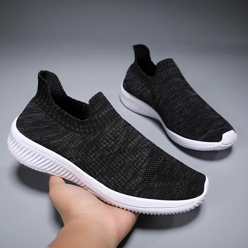 Men Vulcanized Shoes  High  Men Sneakers Slip On Flats Shoes Men Loafers Walking Outdoor Casual Shoes Plus Size 46