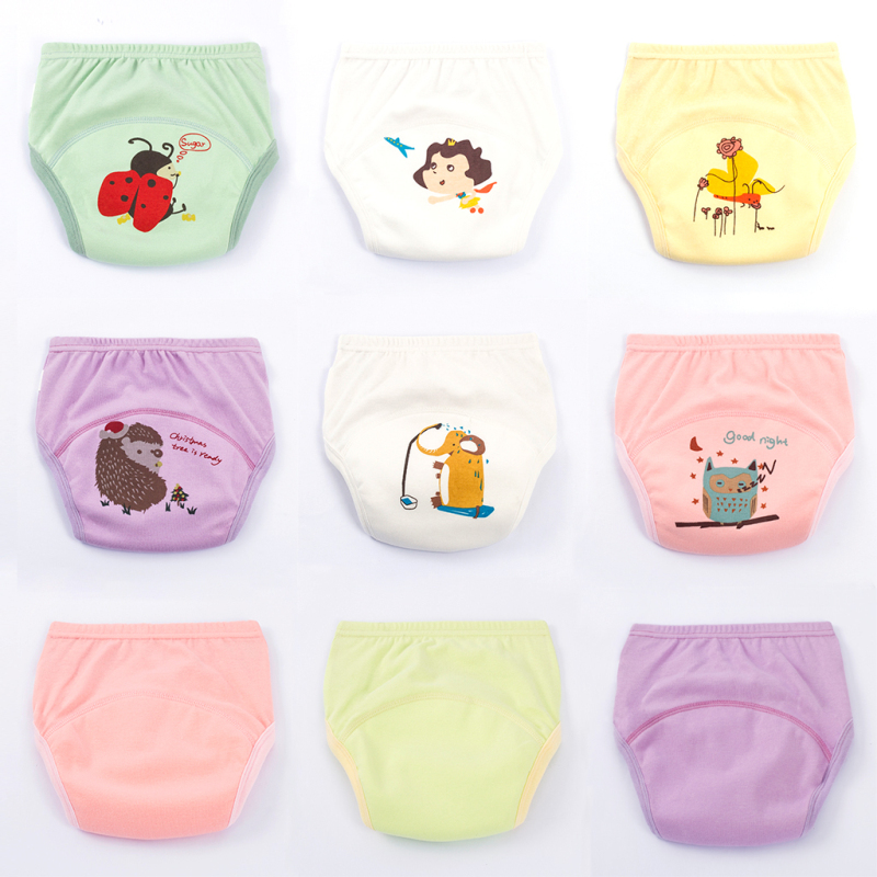 Soft Cotton Baby Diapers Reusable Nappies Cloth Baby Training Panties Toddle  Underwear Unisex Durable Cartoon Cotton Briefs