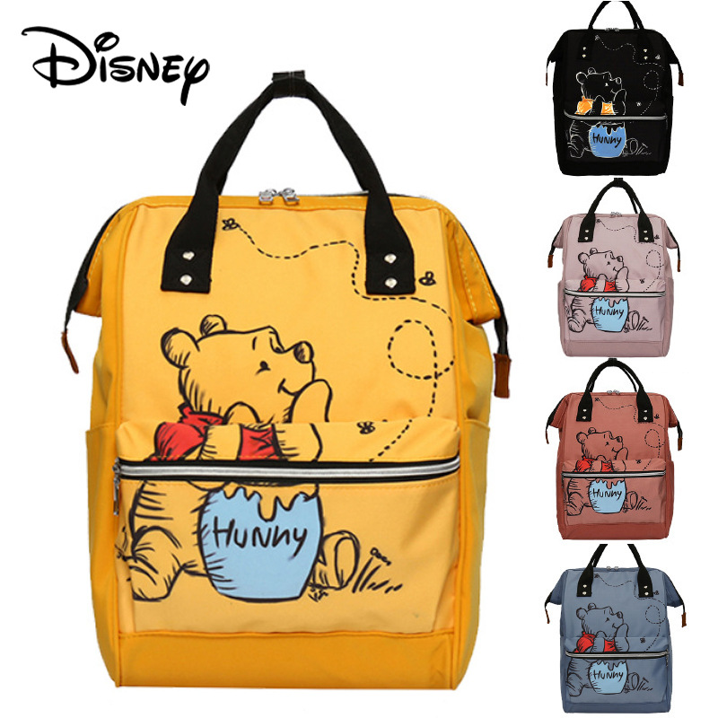 Disney Winnie The Pooh Backpack Anime Large Capacity Travel Mommy Bag Women's Backpack knapsack Cartoon kids schoolbag gift