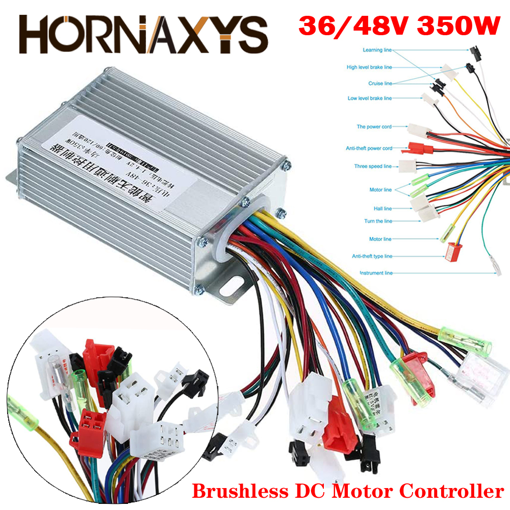 Electric Bicycle Accessories 36V/48V Electric Bike 350W Brushless DC Motor Controller For Electric Bicycle E-bike Scooter