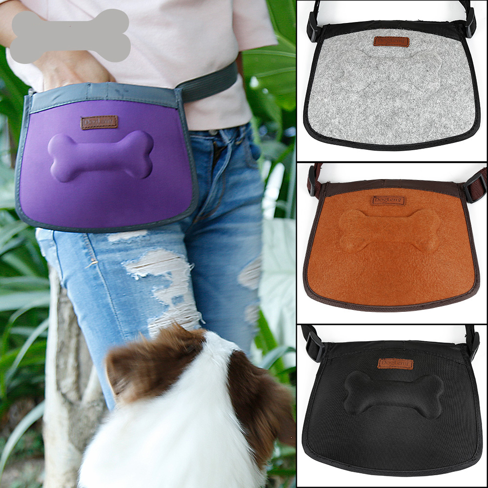 Professional Pet Treat Pouch Dog Training Bag Out Walking Snack Food Bag Pet Training Tote Bag