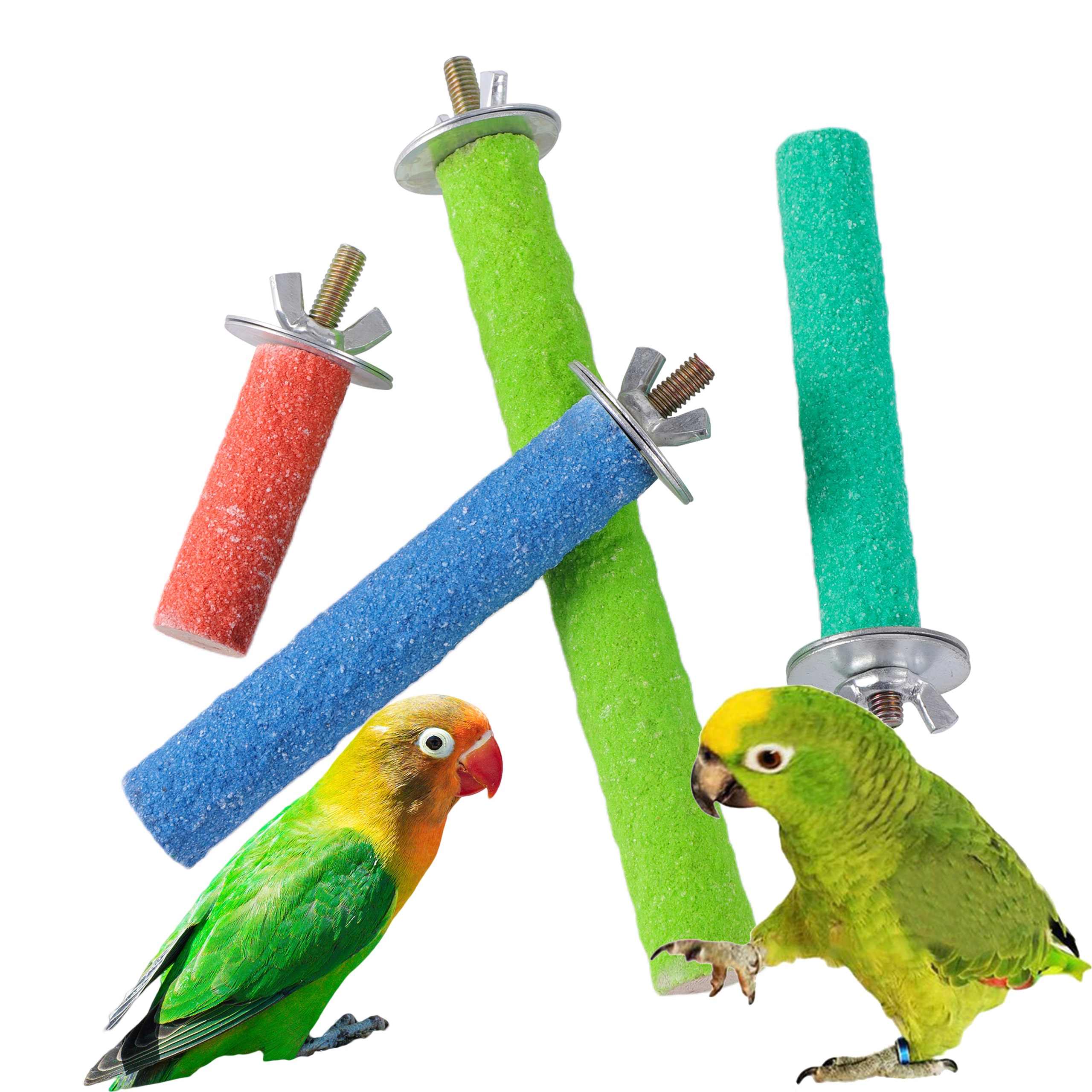5-30cm Bird Claw Beak Grinding Bar Standing Stick Parrot Station Pole Bird Supplies Parrot Grinding Stand Claws Cage Accessories