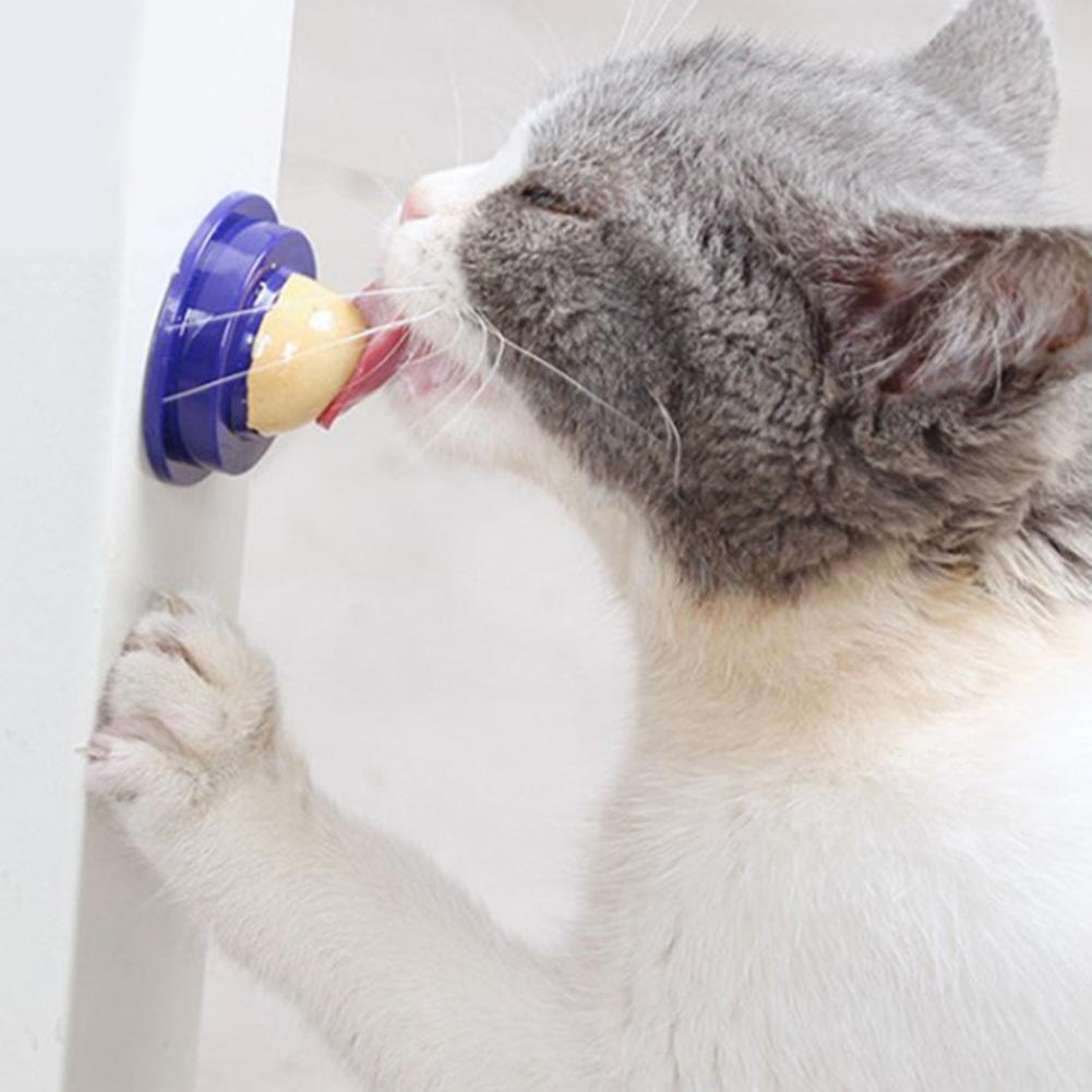 Cat Sugar Ball Cat Snacks Candy Licking Nutrition Cat Treats Energy Ball Toy With Natural Catnip And Sucker For Cats