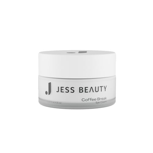 JESS BEAUTY | Coffee Break Eye Cream with 1% Caffeine, Squalane and Panthenol I Beauty and Self Care - Korean Beauty Eye Contour 0.5 fl. oz