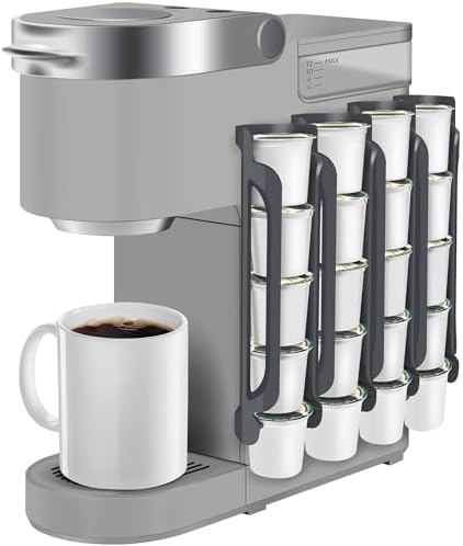 kedofa K Cup Holder for Keurig: Coffee Pod Holder for Counter Small Space - Kcup holder for Wall Mount (4, Gray)