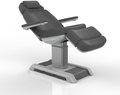 GreenLife® 4 Motor Luxury Electric Facial Chair Facial Bed Table Spa Salon Beauty Bed Equipment Electric Professional Medical Spa Care Beauty Bed Adjustment - 2218BN (Dark Grey)