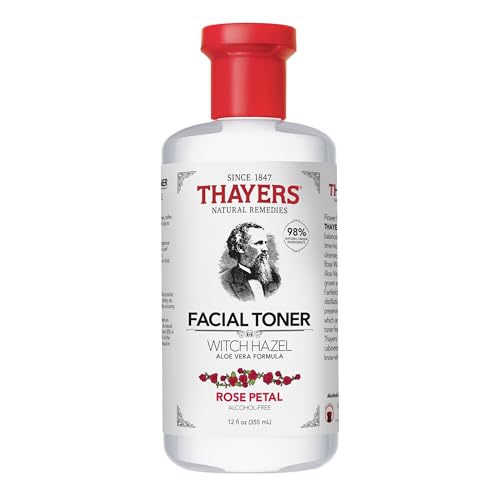 Thayers Alcohol-Free Rose Petal Witch Hazel Facial Toner, Pore Minimizing, Soothing, Hydrating, Refreshing Toner for Normal and Combination Skin, 12oz