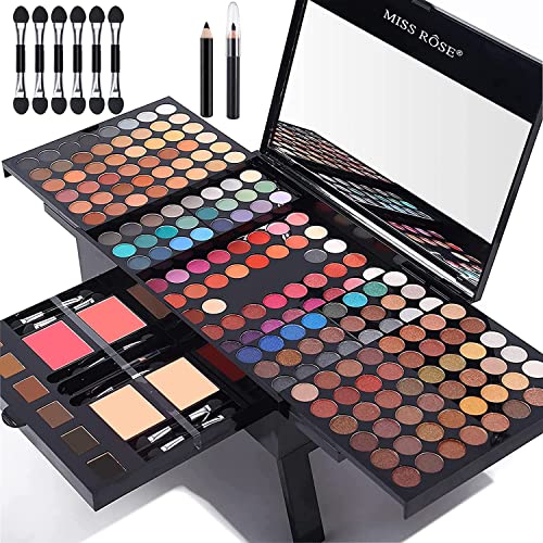 190 Colors Professional Makeup Kit for Women Full Kit, Pallet,All In One Gift Set girls, include Eyeshadow/Facial Blusher/Eyebrow Powder/Eyeliner Pencil/Mirror/makeup brush(004Y)