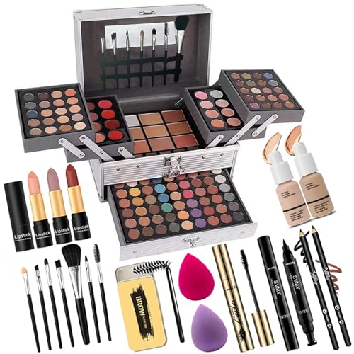 132 Color All In One Makeup For Women Full Kit,Professional Makeup Kit,Makeup Gift Set for Women,Beginner&Teens,Makeup set Include eyeshadow/lipstick/concealer/Lip Gloss/Eyeliner/Mascara (A1-01)