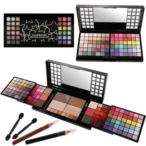 CHARMCODE All in One Makeup Kit, Makeup Kit for Women Full Kit, Make Up Valentine's Day Gift Set for Teen Girls- Eyeshadow Palette,Lip Gloss,Concealer,Highlighter,Blush,Eyeliner,Brow Powder & Contour