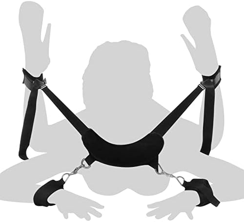 Double Couple BDSMS Bed Restraints Kit Sex Toys Wrist Leg Restraint Straps Hand & Ankle Cuffs Adults Bed Sex Bondage Restraints Set Sex Play for Couples
