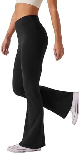 Women's High Waist Bootcut Yoga Pants Tummy Control Workout Flare Leggings