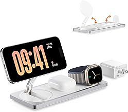3 in 1 Charging Station for Apple Devices: Used for iPhone and Watch Charging Station with Magsafe Charger Stand, Wireless Charger for iPhone15/14/13/12, Apple Watch 1-9/Ultra, AirPods 3 Pro