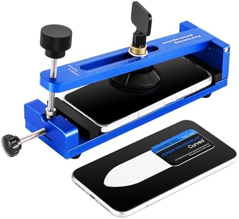 MXBAOHENG Phone Screen Separator Tool Machine with Suction Cup, Mobile Phone Free-Heating Screen Removal Tool Kit for LCD Phone Screen 6” 6.4” (Blue)