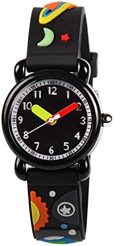 Venhoo Kids Watches Analog 3D Cute Cartoon Waterproof Silicone Children Toddler Wrist Watches Time Teacher for Boys Little Child-Universe