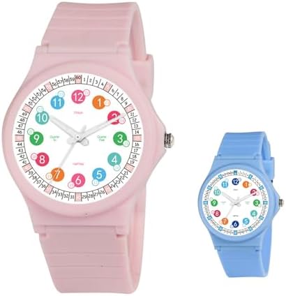 Kids Analog Watch，Waterproof Watch for Kids Boys Girls Ages 5-18，Soft Band Learning Time Teacher Easy to Read Analog Sport Outdoor Children Watches, Luminous Watch,Kids Gifts，Boys Girls Watch