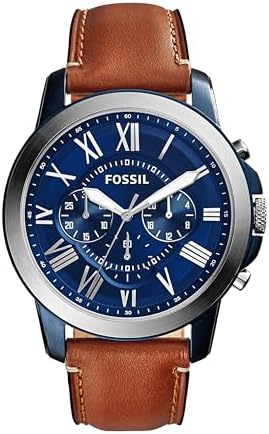 Fossil Grant Men's Watch with Chronograph or Automatic Display and Genuine Leather or Stainless Steel Band