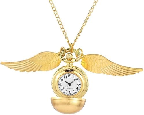 Modern Ball Wings Golden Snitch Pocket Fob Watches Steampunk Pocket Watch for Harry Potter Fans