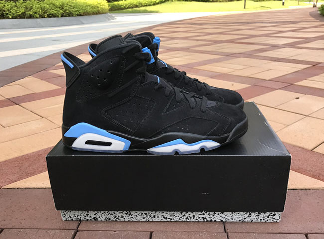 PK AIR JORDAN 6 BLACK UNIVERSITY BLUE UNC