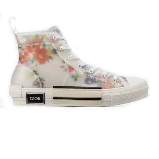 DIOR FLOWERS TECHNICAL CANVAS “B23” HIGH-TOP SNEAKER – CD12
