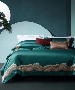 Copy hermes home dark blue cotton bedding set